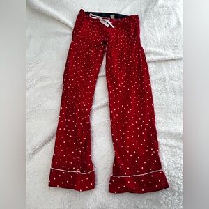 J. Crew Red Pajama Bottoms with White Polka Dots